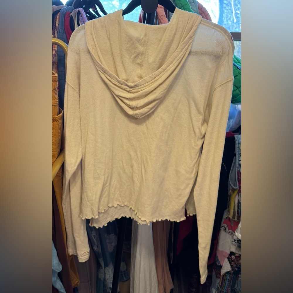 NWOT Free People We The Free Lone Star Hoodie - sand shell combo - medium - Picture 8 of 9